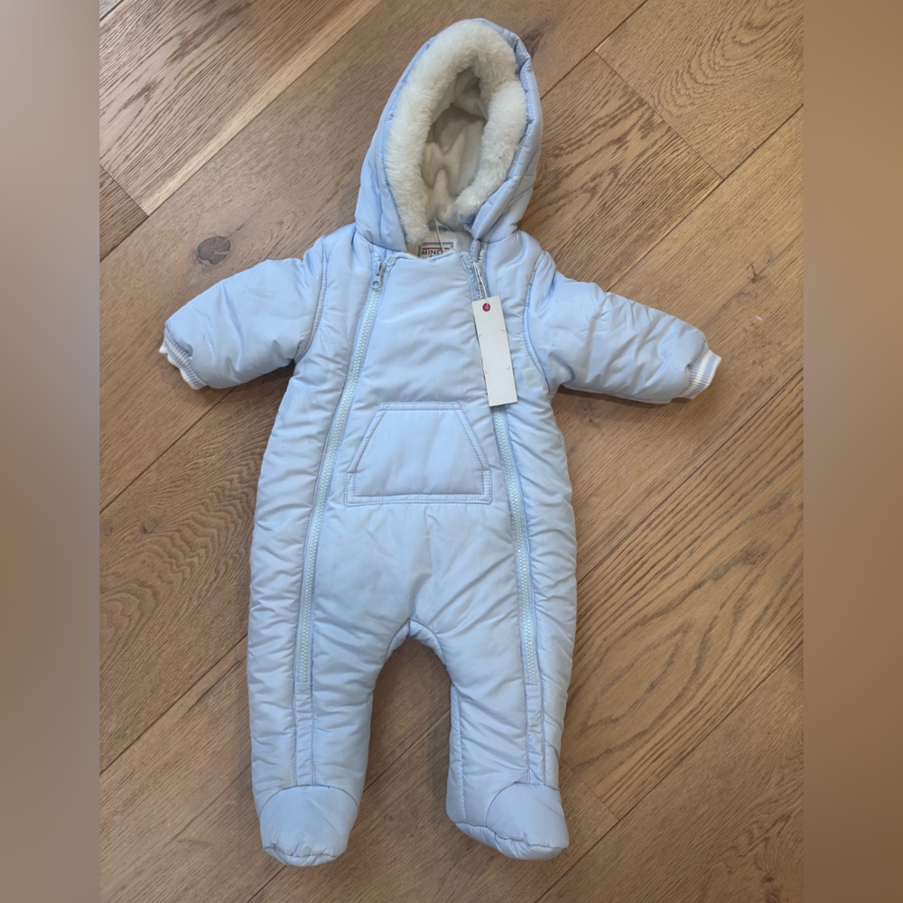 Minoti Baby snow suit light blue size 3-6 months